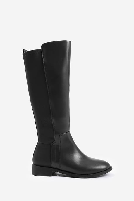 Wheres That From Womens 'Parker' Stretch Wide Calf Knee High Boots With Side Zip