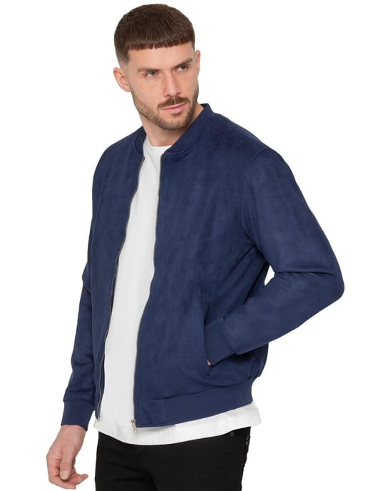 Enzo Milano Chaqueta bomber de ante para hombre - Image 3