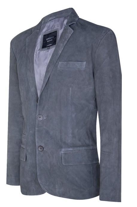 Chaqueta Blazer de Ante Abrigo de Cuero Italiano Suave - Image 2