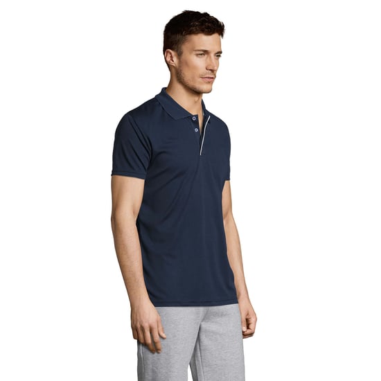 SOLS Mens Performer Sports Polo Shirt (French Navy) - Image 3