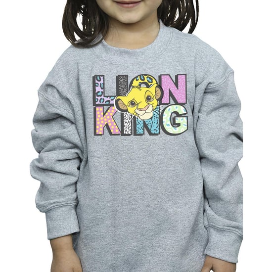 Disney Girls The Lion King Pattern Logo Sweatshirt (Sports Grey)