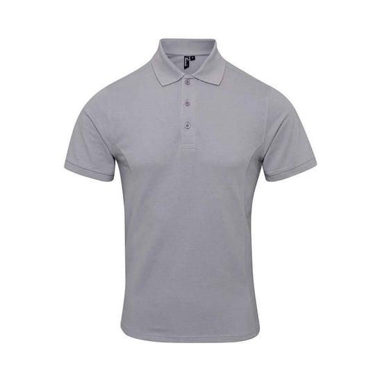 Premier Mens Coolchecker Plus Piqu Polo Shirt (Silver) - Image 1