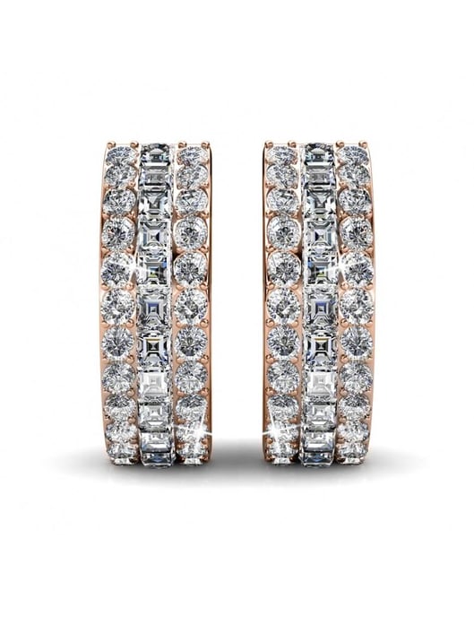 Pendientes Olena - Oro rosa y Cristal - Image 3