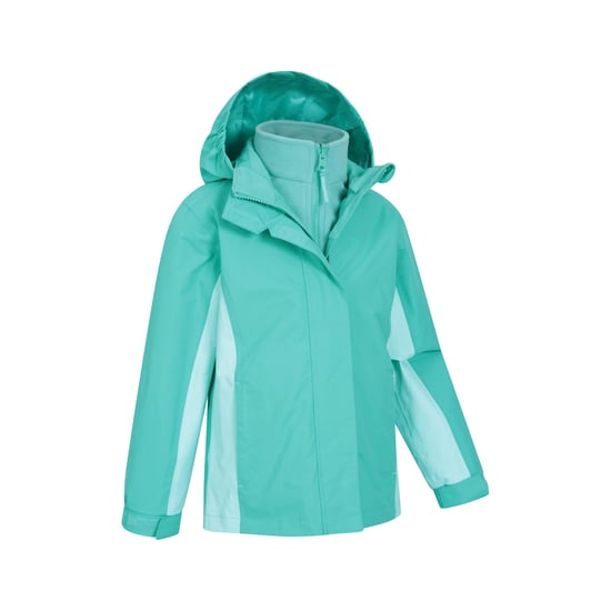 Mountain Warehouse Childrens/Kids Lightning 3 in 1 Waterproof Jacket (Teal) - Image 4