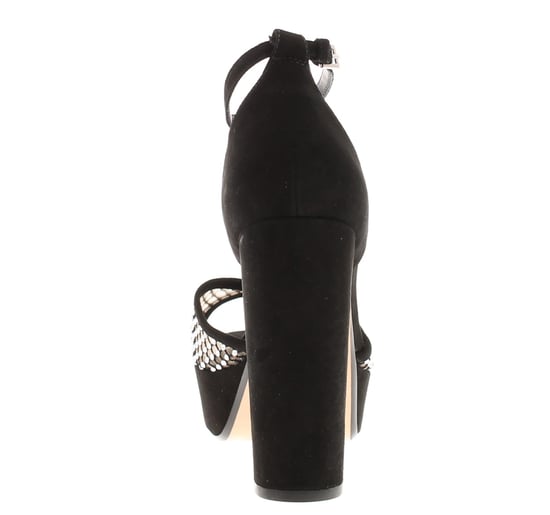 Zapatos de tacón para mujer Ted Baker Bexins de piel de ante con plataforma y tacón cuadrado, con punta descubierta, negros - Image 4