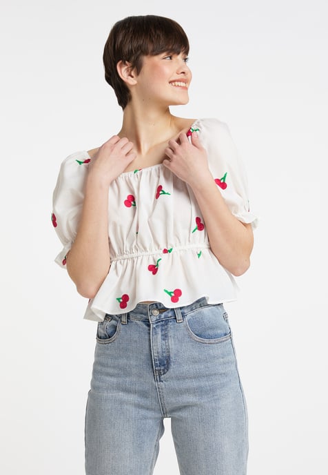 myMo embroidered cropped blouse osha - Image 2