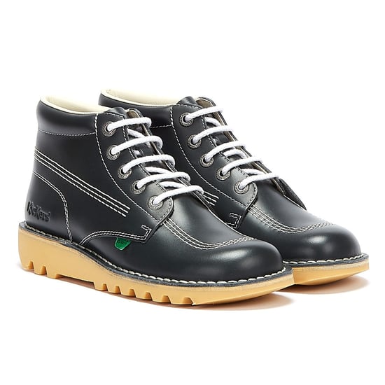 Kickers Mens Kick Hi Core Natural Leather Boots - (Navy Blue) - Image 1