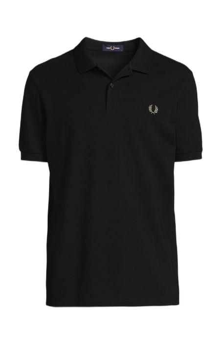 Polo ajustado GBFred Perry con logo negro/cromo - Image 1