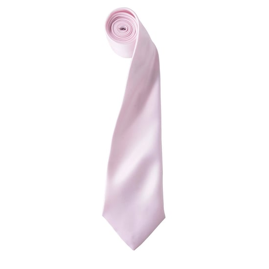 Premier Unisex Adult Colours Satin Tie (Pink) - Image 1