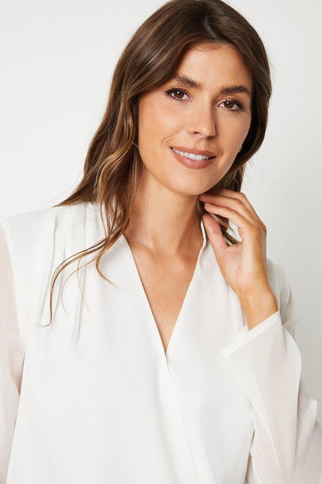 Ivory Wrap Top