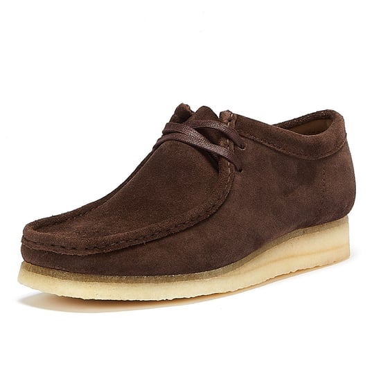 Clarks Wallabee Suede Mens Dark Brown Boots - Image 3
