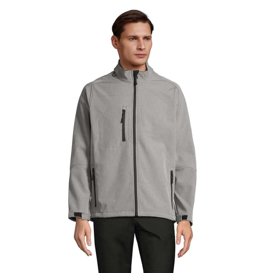 SOLS Mens Relax Soft Shell Jacket (Grey Melange) - Image 1