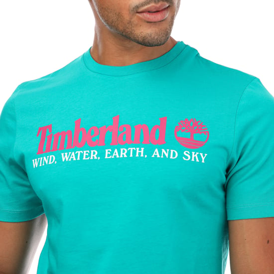 Men's Timberland Life Graphic T-Shirt in Teal - Image 3