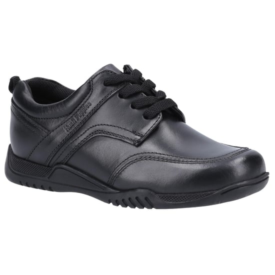 Hush Puppies Boys Harvey Leather School Shoes (Black) - Image 1