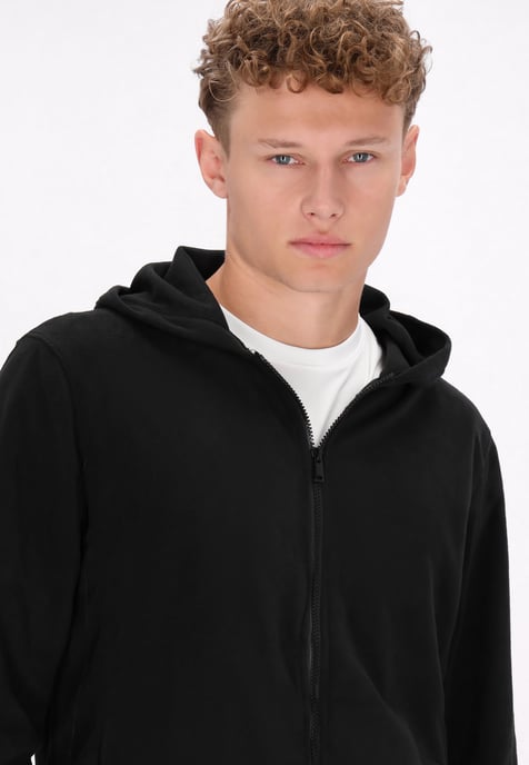 Mo fleece jacket Men black - Image 5