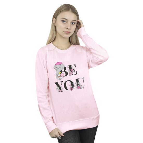 Disney Womens/Ladies Dumbo Be You Sweatshirt (Baby Pink) - Image 2