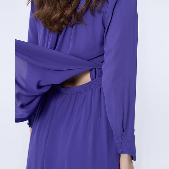 V-neckline long blouse-dress - Image 4