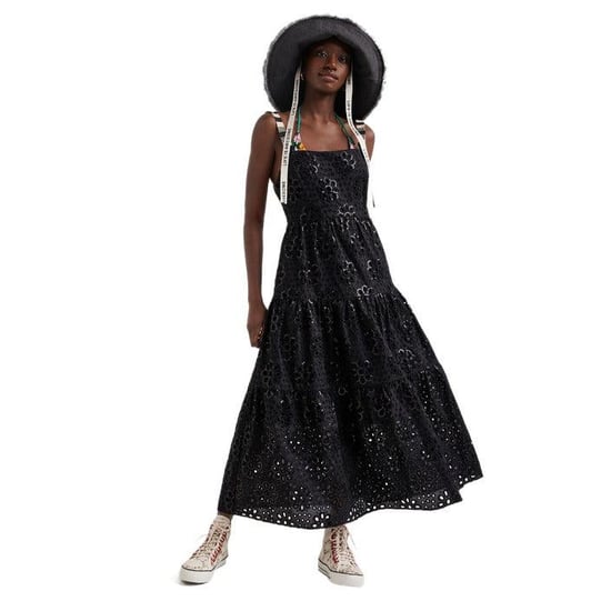 Vestido Midi de Mujer Desigual Negro 357732 - Image 1