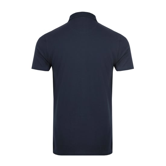 Weird Fish Mens Miles Pique Organic Polo Shirt (Navy) - Image 2
