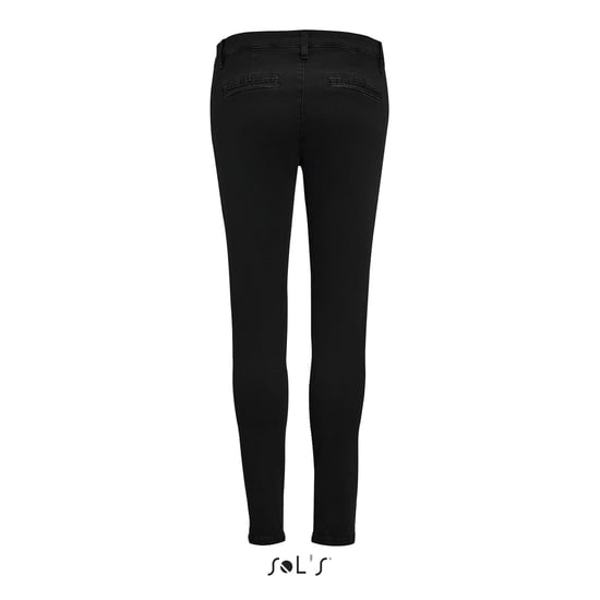 SOLS Womens/Ladies Jules Chino Trousers (Black) - Image 2