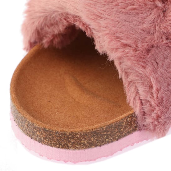 Women's Scholl Amabel Faux Fur Slippers in Rose