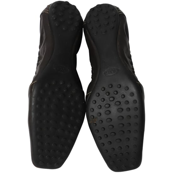 Tod's Bow Scrunch Ballet Flats in Black Leather - Image 5