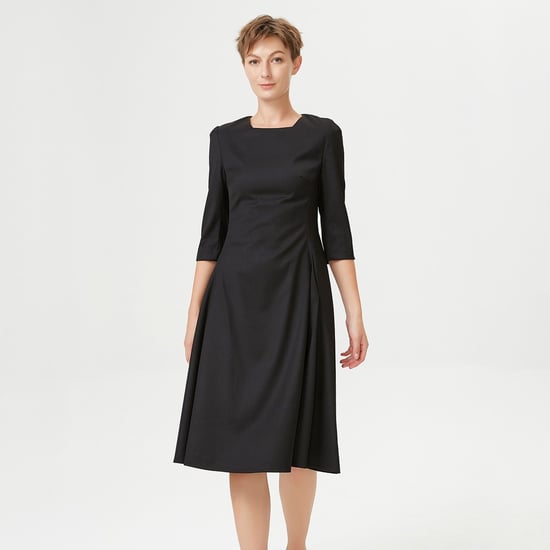 Flared tailor dress with square neckline - Image 2