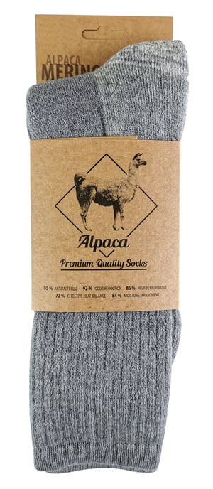 COMODO - Calcetines de senderismo acolchados de lana merina de alpaca - Image 2