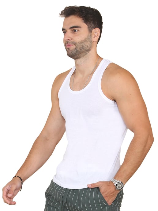 Enzo | Pack de 3 chalecos para hombre - Blanco - Image 2