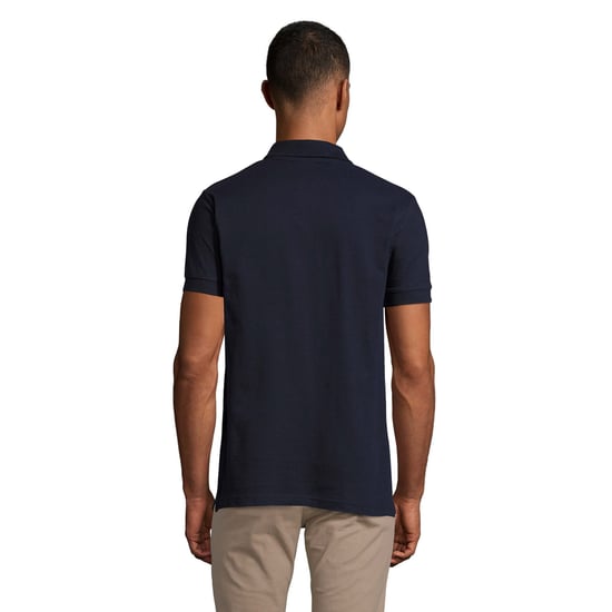 SOLS Mens Portland Polo Shirt (French Navy/Grey) - Image 2