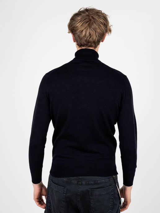 Xagon Man Suéter Turtleneck del hombre azul oscuro - Image 4