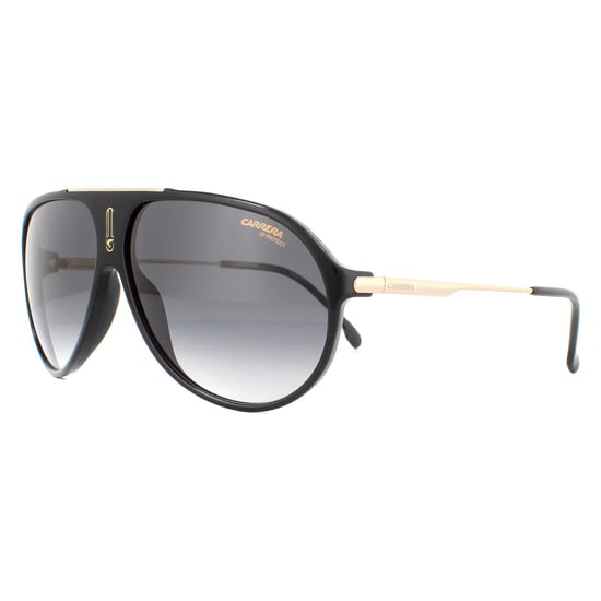 Carrera Aviator Mens Black Dark Grey Gradient Sunglasses