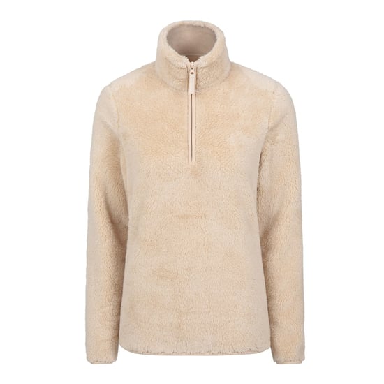 Mountain Warehouse Womens/Ladies Teddy Fleece Quarter Zip Fleece Top (Beige) - Image 1