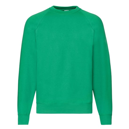 Fruit Of The Loom Mens Classic 80/20 Raglan Sweatshirt (Kelly Green) - Image 1