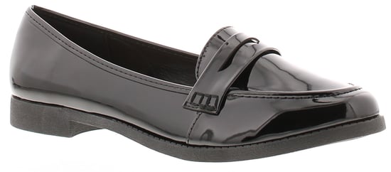 Platino Womens Shoes Work School Layla Slip On black patent
