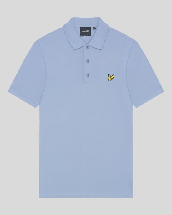 Polo azul confeccionado a mano con logo en el pecho de Lyle & Scott - Image 5
