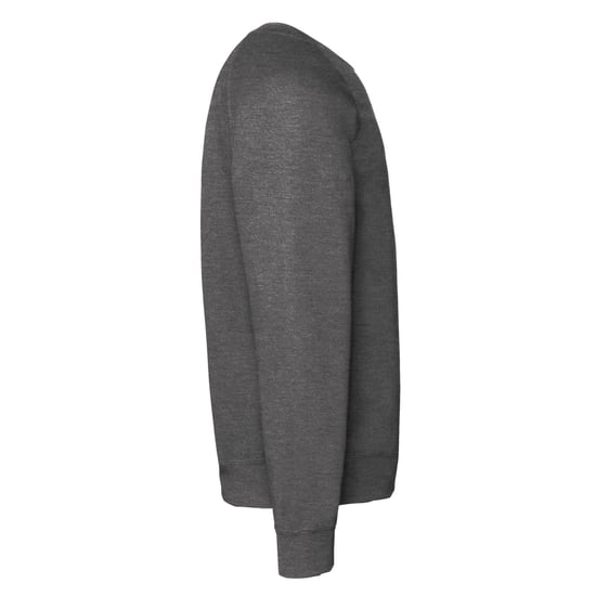 Fruit Of The Loom Mens Classic 80/20 Raglan Sweatshirt (Dark Heather Grey) - Image 3