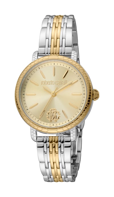 Reloj de cuarzo para mujer Roberto Cavalli RC5L034M0075 en acero inoxidable champán 5 ATM 32 mm - Image 1