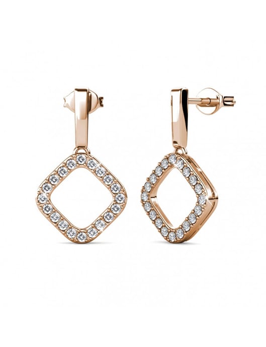 Pendientes Irina - Oro rosa y Cristal - Image 1