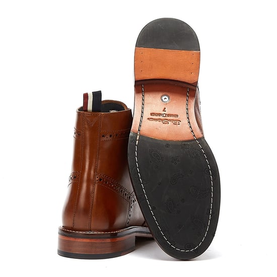Ben Sherman Alfred Brogue Mens Tan Boots - Image 4