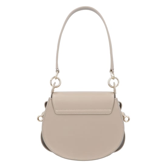 Chloé Small Tess Bag In Shiny Leather And Suede Grey - Image 4