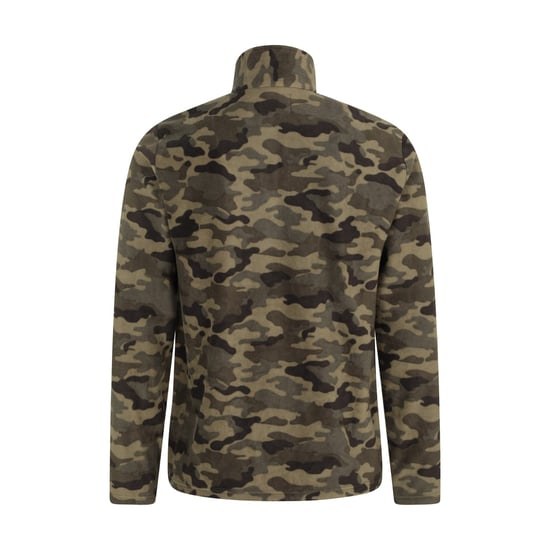 Mountain Warehouse Mens Camber II Camo Half Zip Fleece Top (Green)