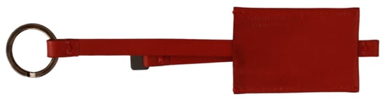 Llaveros de logo de cuero rojo de Costume National - Image 1