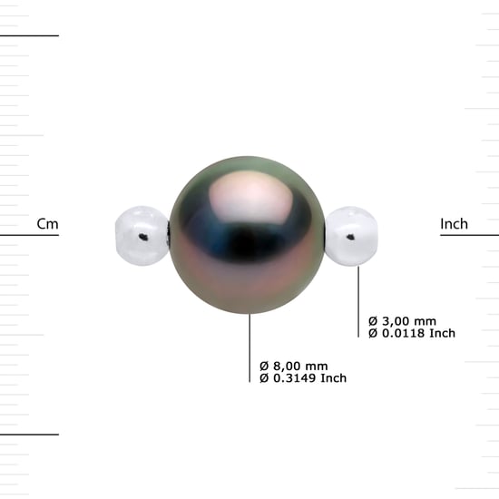 DIADEMA - Necklace Black Nylon - Tahiti Pearl