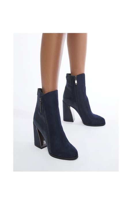 'Amy W' Navy Alcantara Ankle Boots