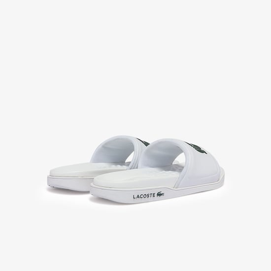 Women's Lacoste Croco Dualsite Sliders in White
