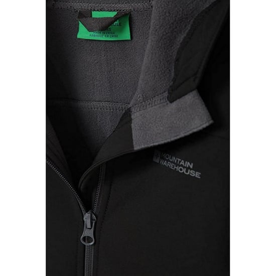 Mountain Warehouse Childrens/Kids Exodus Water Resistant Soft Shell Jacket (Black) - Image 5