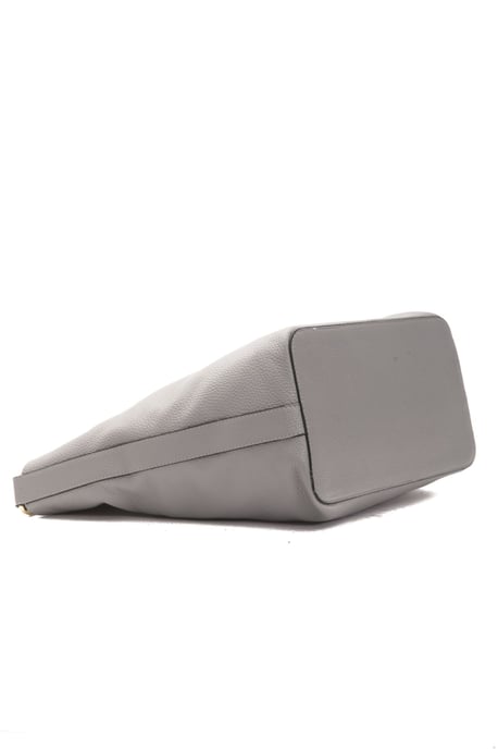 Bolso de hombro de cuero gris Donatella para mujer Pompei - Image 4