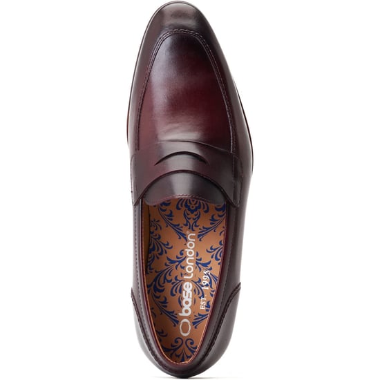 Base London Bruno Leather Men's Bordo Loafers - Image 4