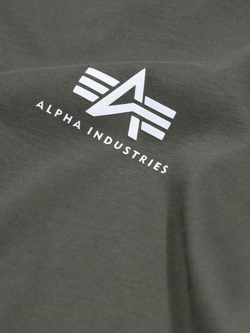 Alpha Industries Men's Basic T Small logo in Olive - Image 6